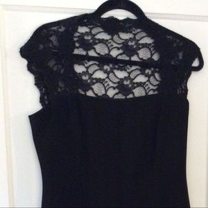 Long black and lace gown